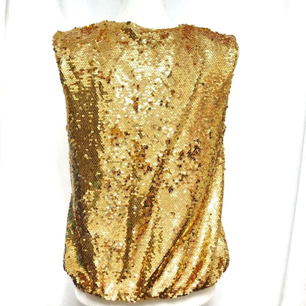 Marc New York Gold Sequin Top - Picture 7 of 11